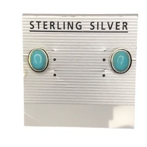 NWT $30 Sterling Silver And Turquoise Earrings